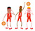 Basketball players cartoon