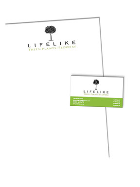 Lifelike Trees business stationery